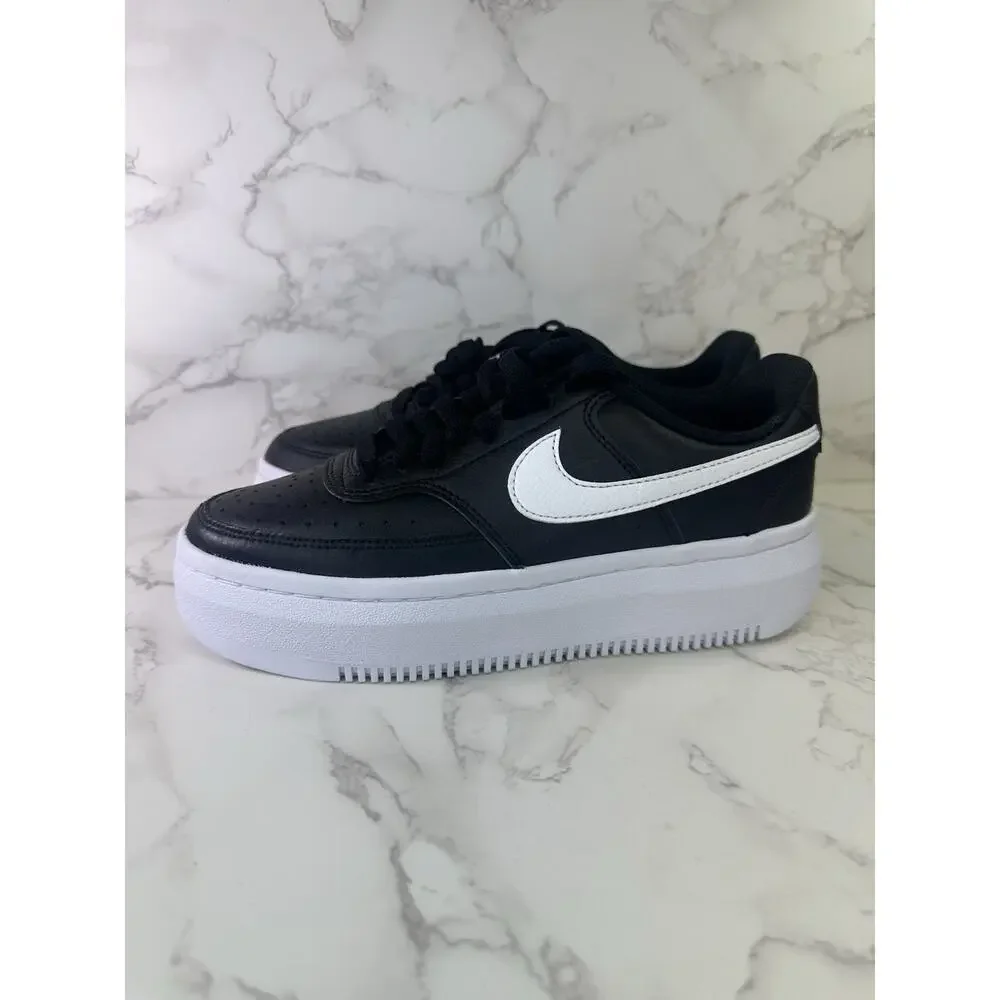Nike Court Vision ALTA LTR Black Platform Sneakers DM0113-002 Women's Size 7.5